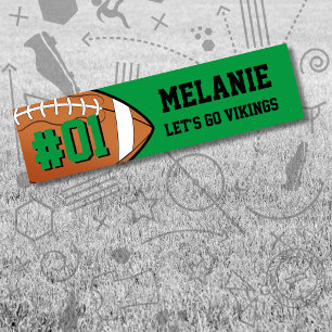 Green Black Football Team Autoaufkleber