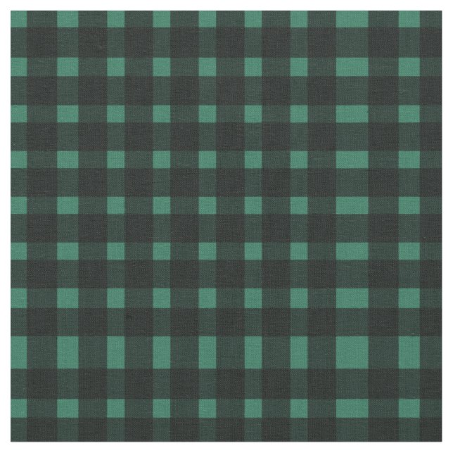 Green Black Gingham Pattern Stoff (Nahaufnahme)