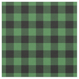 Green & Black Gingham Plaid Stoff