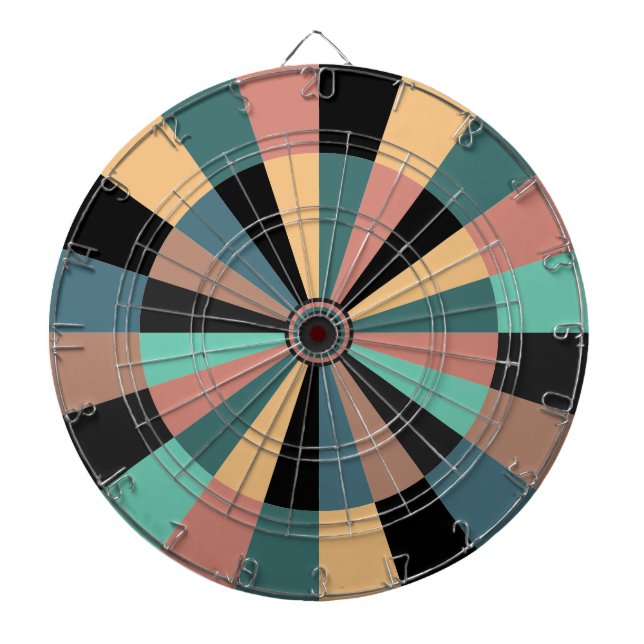 Green Black Gold und Rose Games Room Dartboard Dartscheibe (vorne)