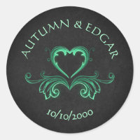 Green Black Gothic Wedding