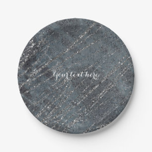 Green Black Gray Modern Marble Designer Chic Party Pappteller