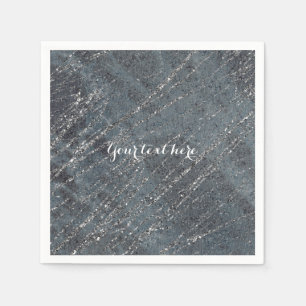 Green Black Gray Modern Marble Designer Party Serviette