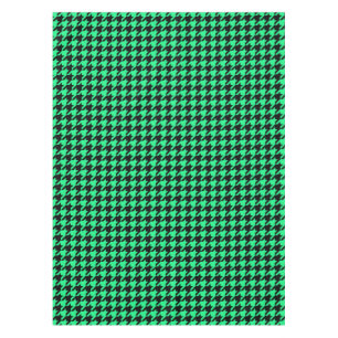 Green Black Hahnentrittmuster Karo Tischdecke