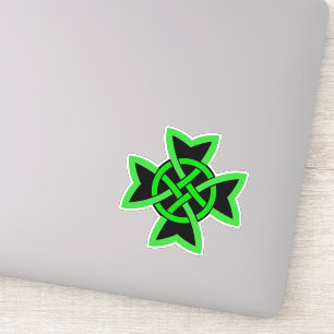 Green Black Irish Symbol Celtic Knot Aufkleber