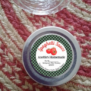 Green Black Karo Homemade Spaghetti Sauce Sticker
