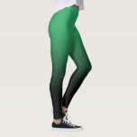 Green Black Ombre-Leggings Leggings<br><div class="desc">Ein einfaches,  ombre Muster,  Farbverlauf verblassen von grün bis schwarz.</div>