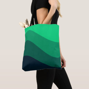 Green Black Ombre Wave Muster