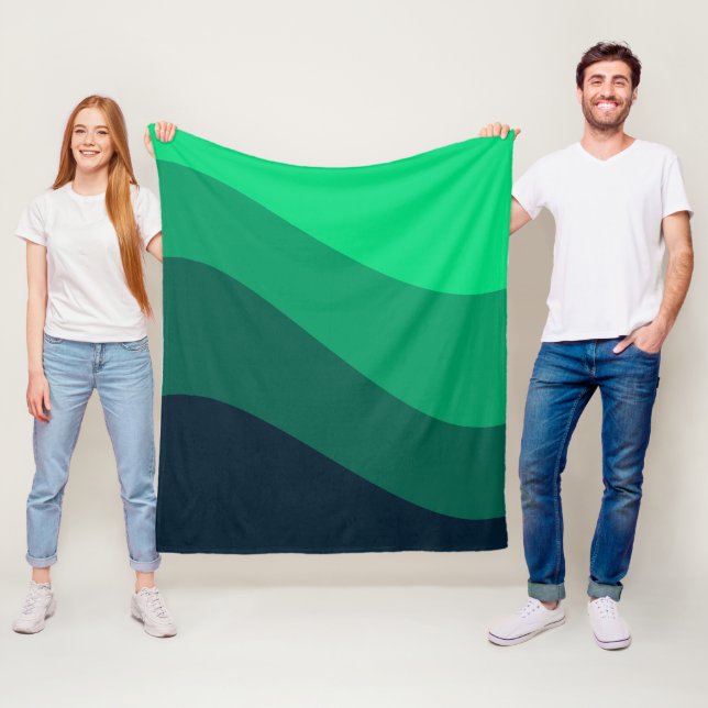 Green Black Ombre Wave Muster Fleecedecke (Beispiel)