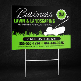 Green Black Ray Landscaping Service Lawncare Mow Gartenschild