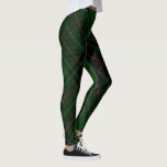 Green Black Red Trendy Diagonal Tartan Kariert<br><div class="desc">Karierte Leggings in den Farben Grün,  Schwarz und Rot.</div>
