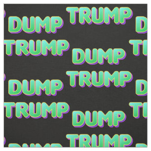 Green Black Retro Dump Trump Stoff