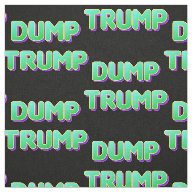 Green Black Retro Dump Trump Stoff (Muster)