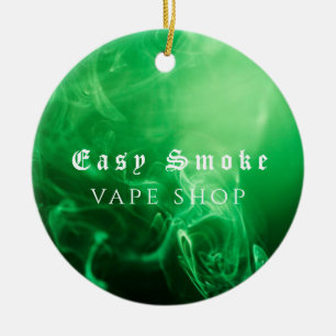 Green Black Smoke Vape Shop Keramik Ornament