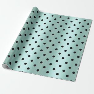 Green Black Spot ELEGANT BIRTHDAY WEDING WRAP Geschenkpapier