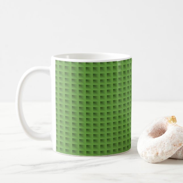 Green Black Squares-Tasse Kaffeetasse (Mit Donut)