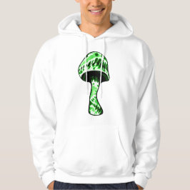 Green Black TieDye Mushroom Hooded Sweatshirt
