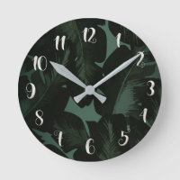 Green & Black Tropical Leaves Botanical Chic