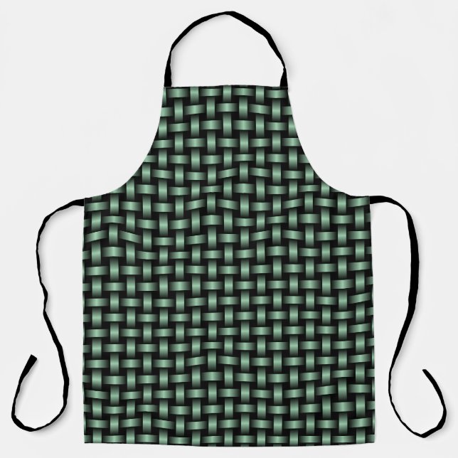 Green Black Weave Pattern Schürze (Vorderseite)