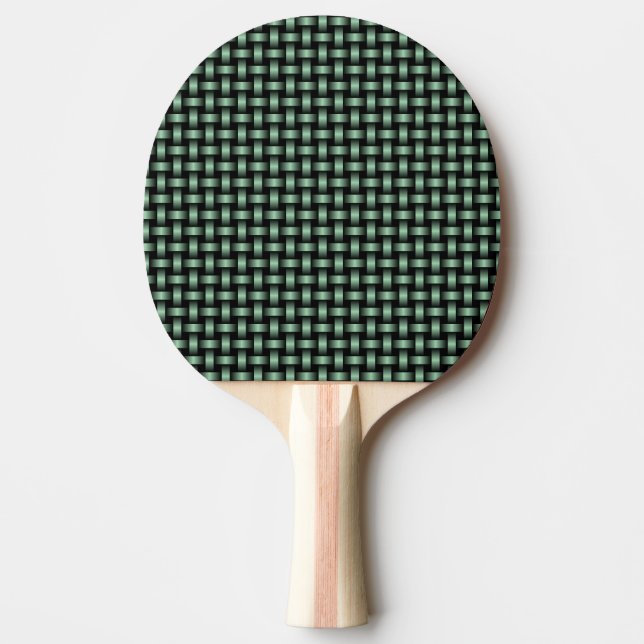 Green Black Weave Pattern Tischtennis Schläger (Vorderseite)