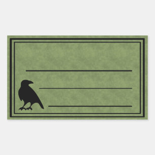 Green Blank Raven Stickers
