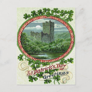 Green Blarney Castle Ireland Kleeblatt Postkarte