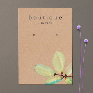 Green Blätter Branch Earring Display Card