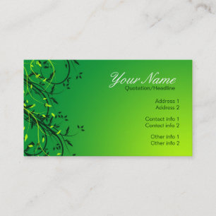 Green Blätter Business Card Visitenkarte