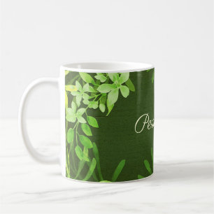 Green Blätter Foliage personalisieren Kaffeetasse