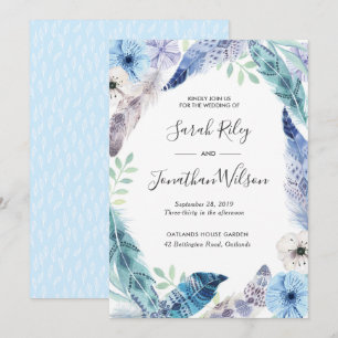 Green Blätter gold Terrarium Hochzeitseinladung Einladung