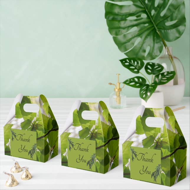 Green Blätter Wedding Gable Fvor Box Geschenkschachtel (Zahlreiche)