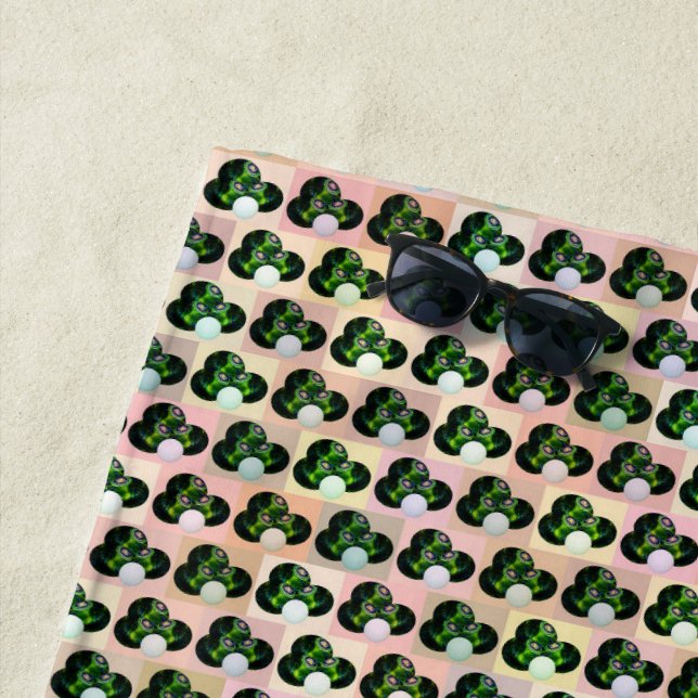 Green Block Art Lawls Muster, Strandtuch (Beispiel)