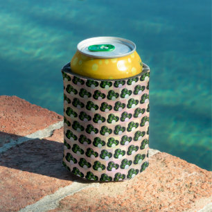 Green Block Art Lawn Bowls Pattern, Can Cooler Dosenkühler