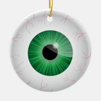 Green Bloodshot Eyeball Ornament