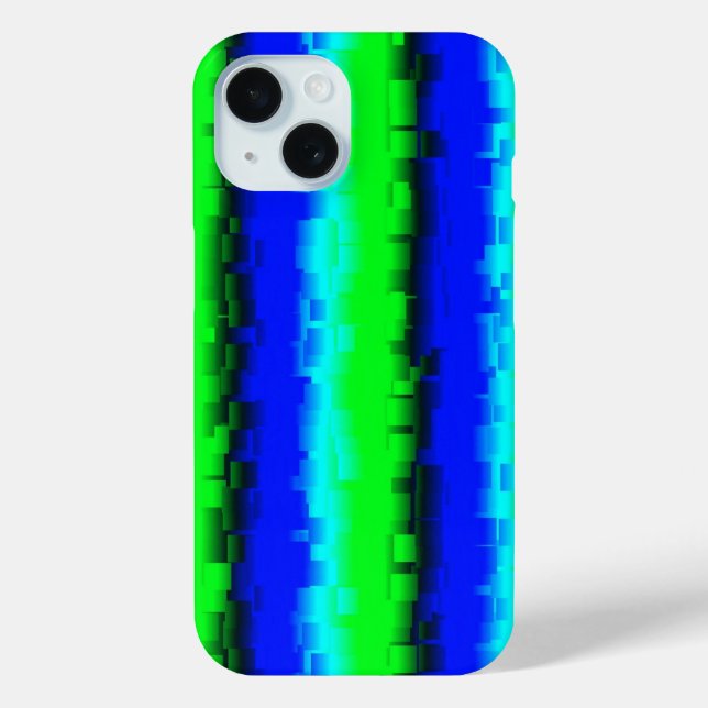 Green Blue abstrakt 3D Regenbogenmuster Case-Mate iPhone Hülle (Rückseite)