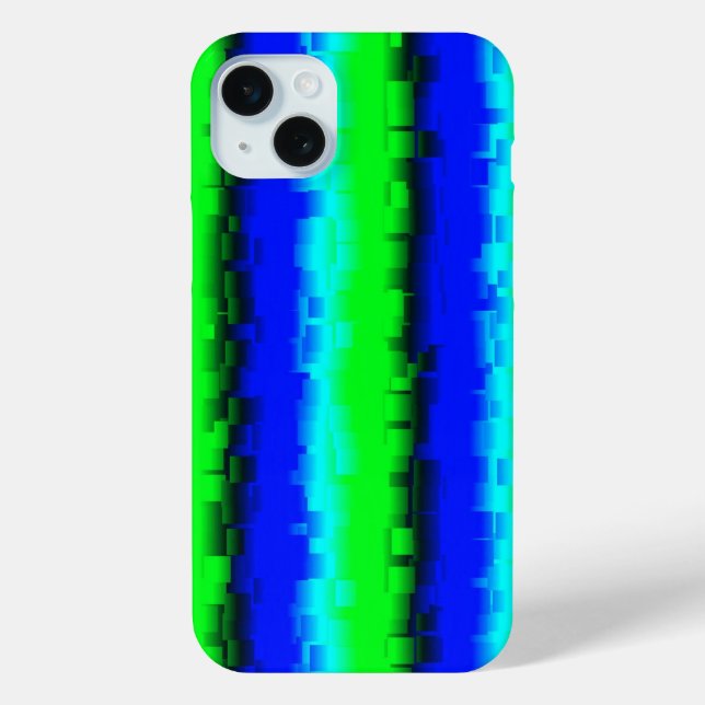 Green Blue abstrakt 3D Regenbogenmuster Case-Mate iPhone Hülle (Rückseite)