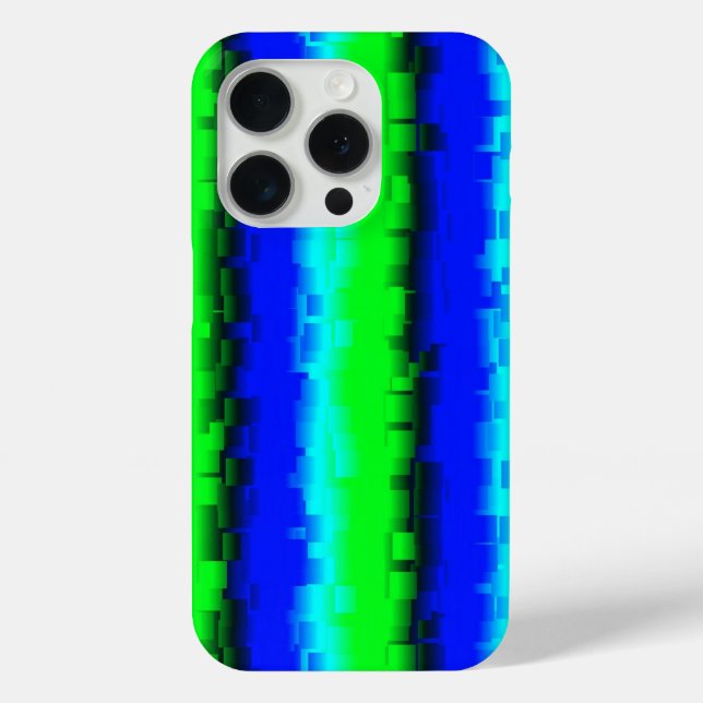 Green Blue abstrakt 3D Regenbogenmuster Case-Mate iPhone Hülle (Rückseite)