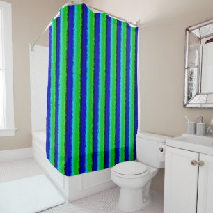 Green Blue abstrakt 3D Regenbogenmuster Duschvorhang