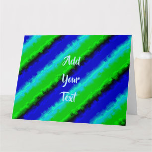 Green Blue abstrakt 3D Regenbogenmuster Karte