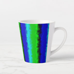 Green Blue abstrakt 3D Regenbogenmuster Milchtasse