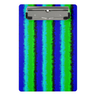 Green Blue abstrakt 3D Regenbogenmuster Mini Klemmbrett