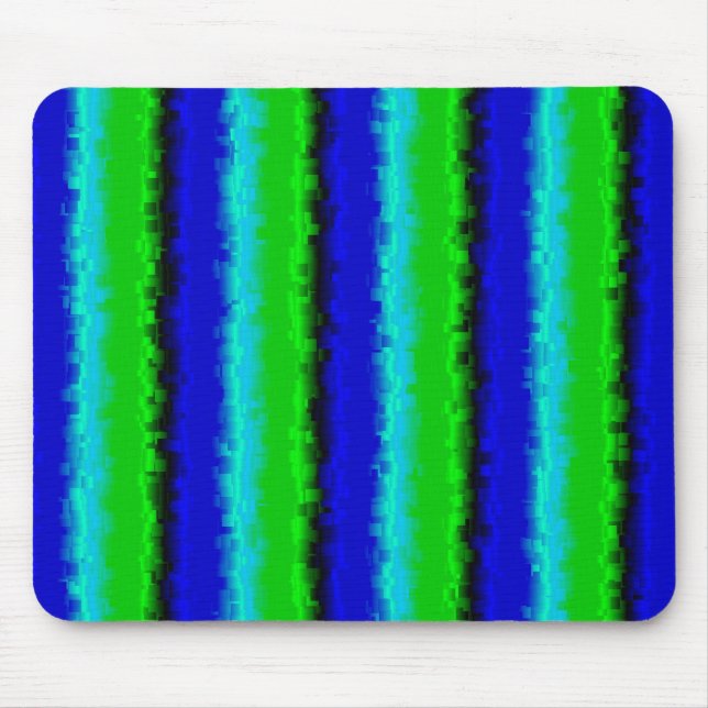 Green Blue abstrakt 3D Regenbogenmuster Mousepad (Vorne)