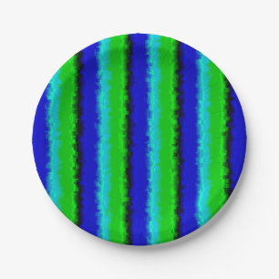 Green Blue abstrakt 3D Regenbogenmuster Pappteller