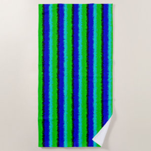 Green Blue abstrakt 3D Regenbogenmuster Strandtuch