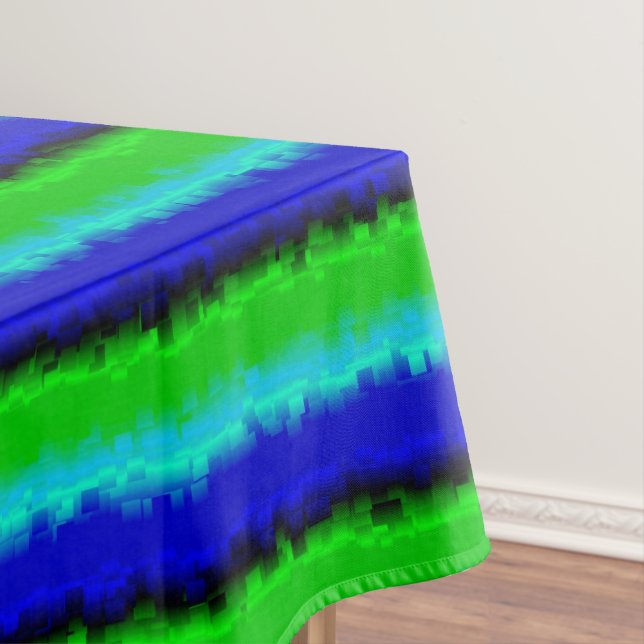 Green Blue abstrakt 3D Regenbogenmuster Tischdecke (Beispiel)