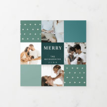 Green Blue Aquamarin Kariert 7 Foto Frohe Weihnach