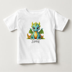 Green Blue Baby Dragon Personalisiert Baby T - Shi T-shirt