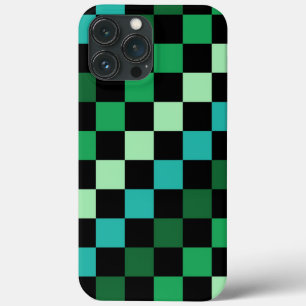 Green Blue Checkered Gingham Pattern Case-Mate iPhone Hülle