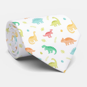 Green Blue Dinosaur Pattern Individuelle Name Krawatte