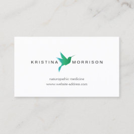 Green/Blue Hummingbird-Logo Visitenkarte